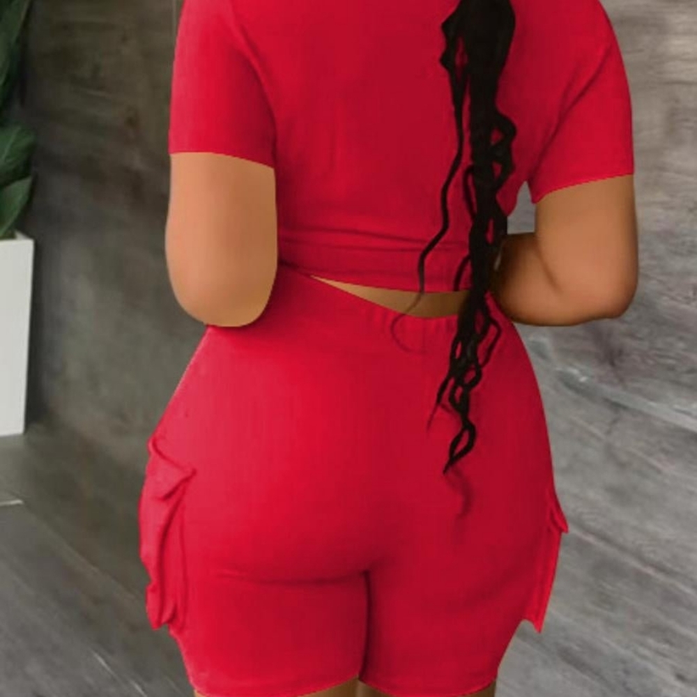 Red Short Set